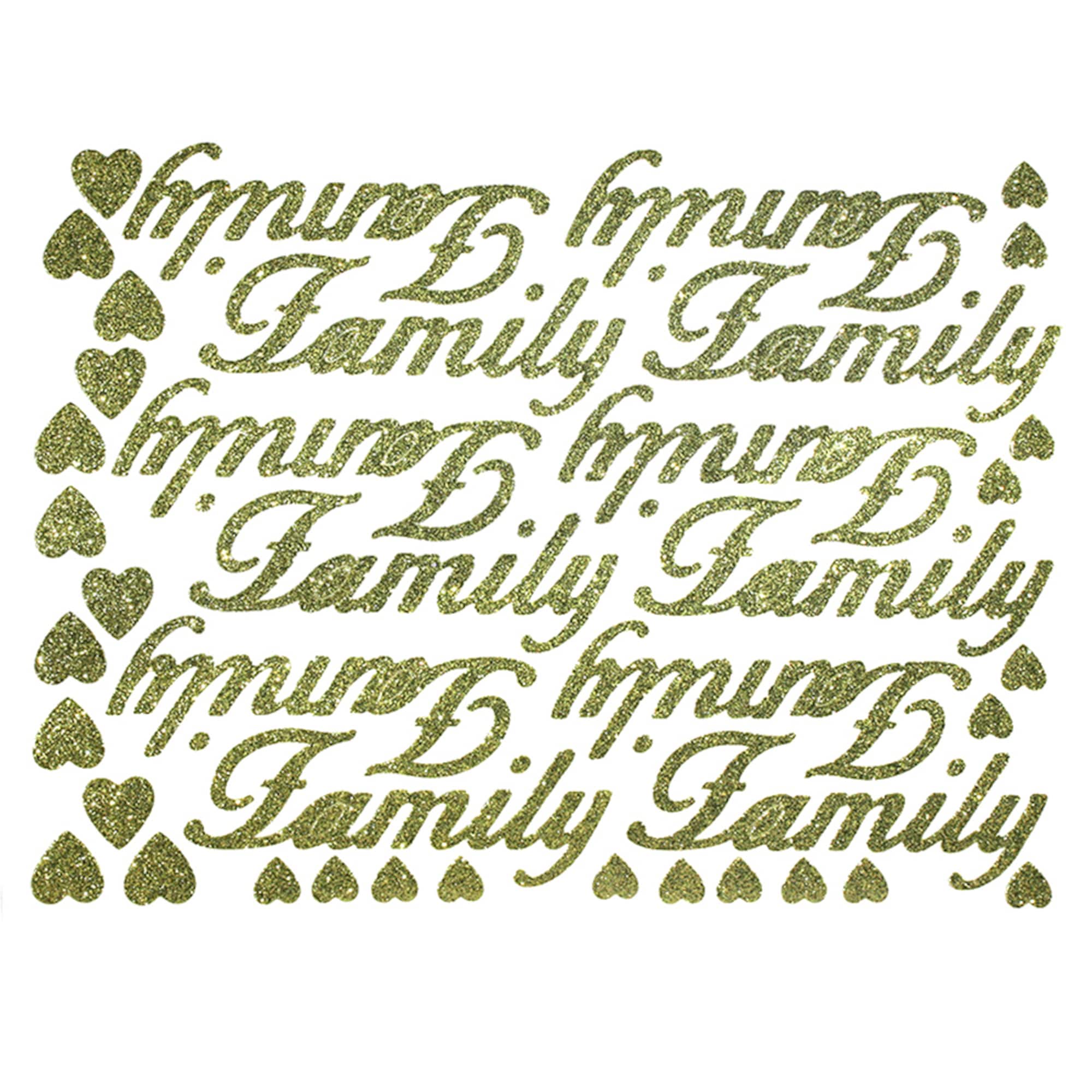 JAM Paper Family Gold Standard Script Stickers